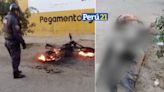 Hartos de tantos robos, vecinos QUEMAN VIVO a ladrón e incendian su moto (VIDEO)