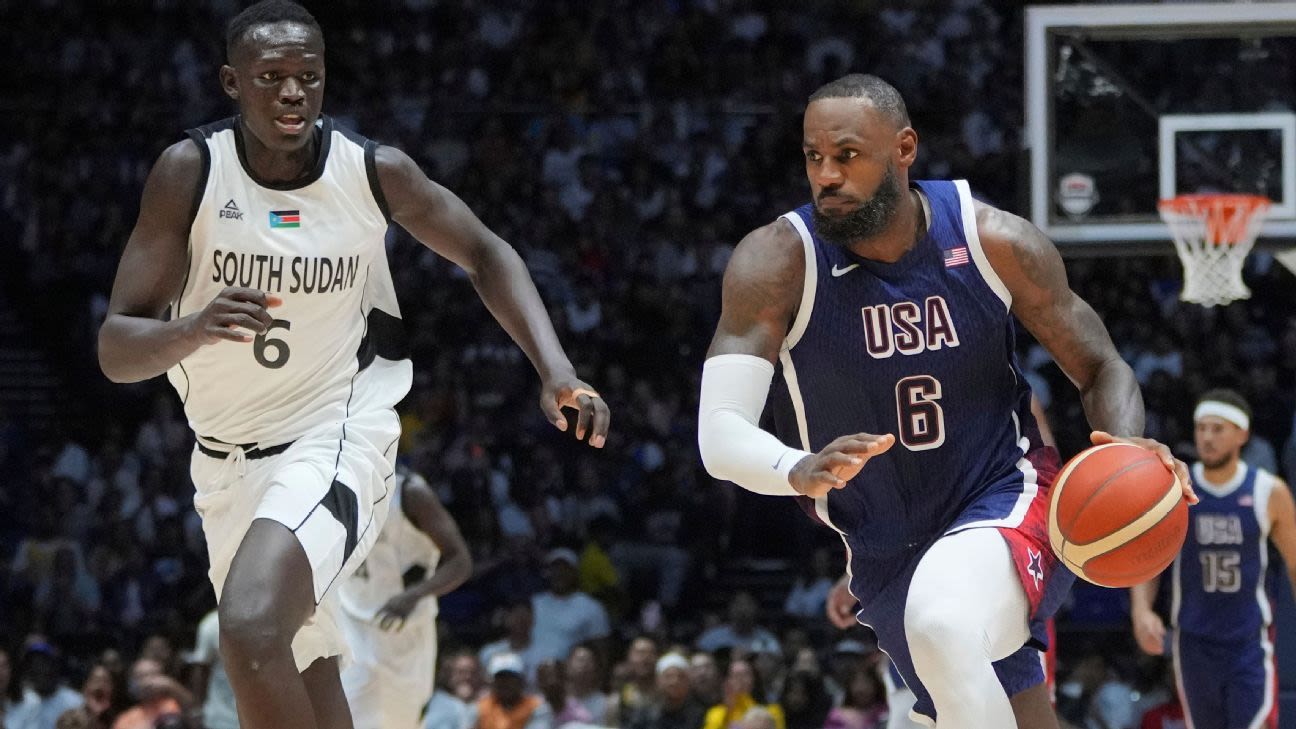 LeBron layup helps U.S. avoid loss to South Sudan