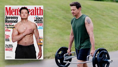Jeremy Renner goes shirtless, revealing scars from near-fatal snowplow accident: 'I look great!'
