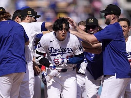 MLB》大谷翔平道奇生涯首支再見安打 全場5萬球迷瘋狂