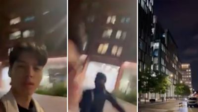 Musician films exact moment would-be mugger on bike tries to snatch his phone