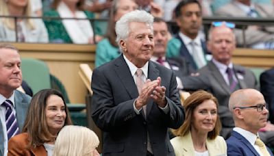 Actor Dustin Hoffman and Super Bowl winner Patrick Mahomes among celebrities at Wimbledon