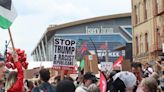 Protest march reaches perimeter of Republican convention site in Milwaukee Monday