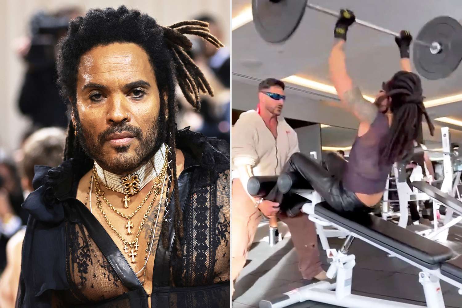 Lenny Kravitz Explains Why He Was Working Out in Tight Leather Pants: 'I Know What I'm Doing'