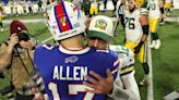 What is Aaron Rodgers’ career record, stats against the Bills?