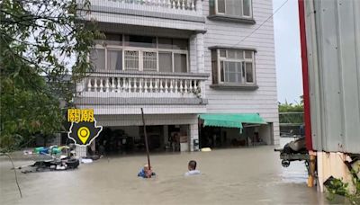 凱米暴雨淹台南 二仁溪暴漲淹水深1米.大人幾乎滅頂