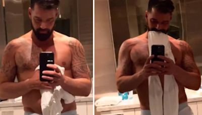 Ricky Martin publicó un video semidesnudo y causó furor en las redes