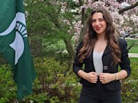 Learning English at Monroe High School helped Syrian immigrant have success at MSU