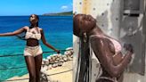 Clara Moneke exibe registros de férias no Caribe