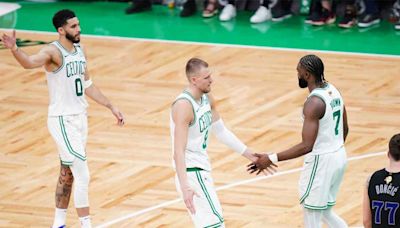 Why Celtics' Jaylen Brown is 'proud' of Kristaps Porzingis after terrific NBA Finals Game 1