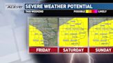 Quiet day before several with risk for strong to severe storms