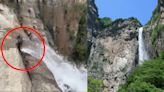 Hiker Alarmed to Find Pipe Feeding China's Tallest Waterfall