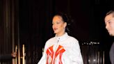 Rihanna Showed Her Team Spirit In a New York Yankees Jacket and Matching Miniskirt
