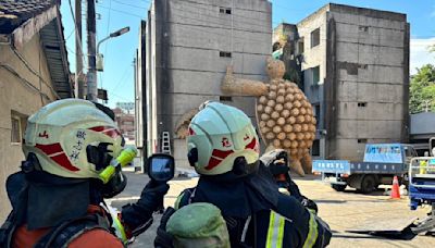 「龜吉拉」現蹤桃園地景藝術節 龜山、坪頂消防分隊守護參觀民眾安全