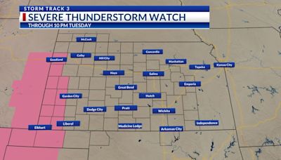 Storm reports: Severe thunderstorm watch issued for several western Kansas counties