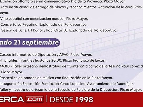 Mondéjar acogerá el Día de la Provincia el próximo 20 de septiembre, con conciertos de La Pegatina y Mago de Oz