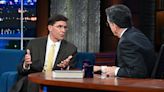 Stephen Colbert Grills Mark Esper for Cashing In On Trump Secrets