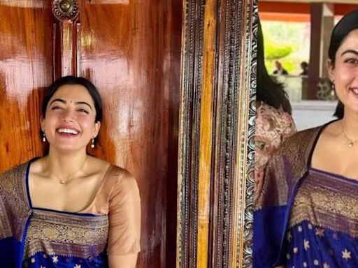 Rashmika Mandanna’s Blue Coorgi Saree Look Is The Perfect For Your BFF’s Wedding - News18