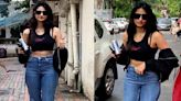 Palak Tiwari’s off-duty look with crop top, baggy jeans, and jacket screams Gen-Z sass