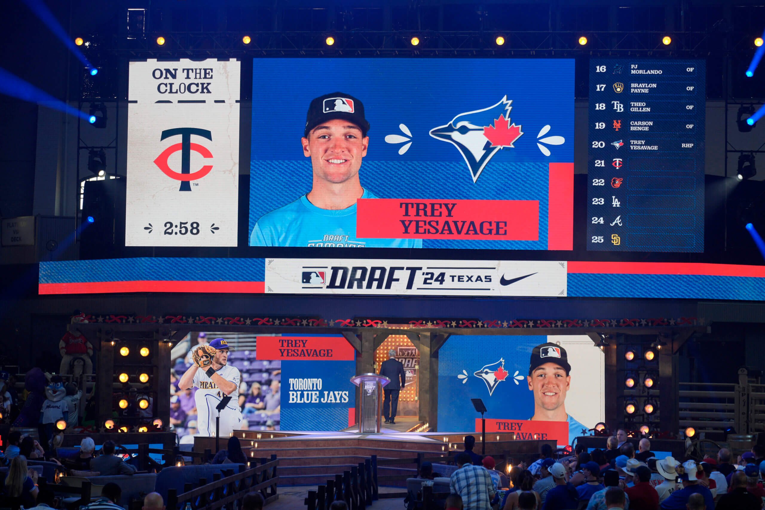 Blue Jays 'thrilled' to add college starter Trey Yesavage with 20th pick in MLB Draft