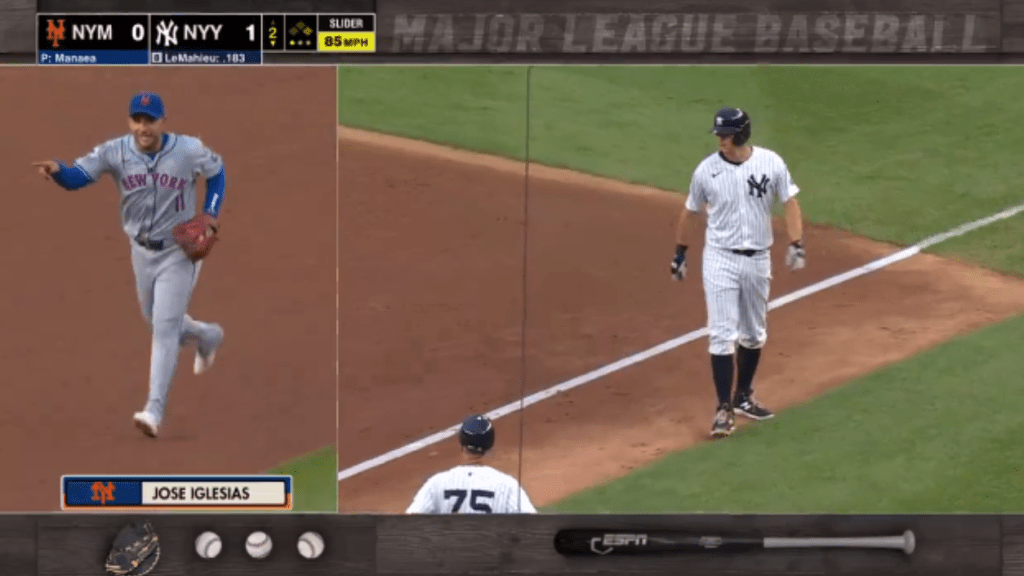 A mic'd-up José Iglesias had a delightful reaction to his nifty Mets double play