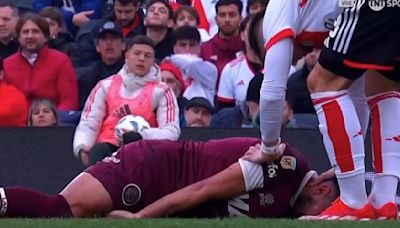 La CURIOSA imagen del hijo de Martín Demichelis en pleno partido de River ante Lanús