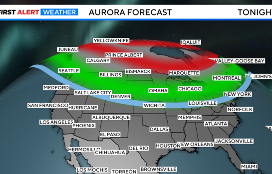 Northern lights expected to be visible across northern third of Colorado overnight