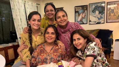 Richa Chadha poses with baby daughter along with ‘masis’ Shabana Azmi, Dia Mirza, Urmila Matondkar and Tanvi Azmi