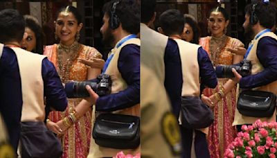 Bride-to-be Radhika Merchant serves elegant look in long-standing traditional pink gharchola lehenga at her 'Mameru' ceremony with Anant Ambani