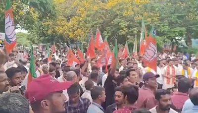 "When Chief Minister Is Involved...": BJP Protests Alleged Mysuru Land Scam