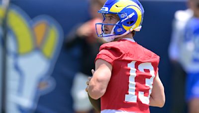 Stetson Bennett is present and practicing at Rams OTAs