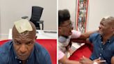 An influencer threw a slice of Swiss cheese at Terry Crews and said he'll be 'bald forever.' Naturally, it went viral.