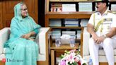 Indian Navy Chief Admiral Dinesh K Tripathi calls on Bangladesh PM Sheikh Hasina