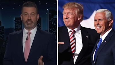 Jimmy Kimmel says Donald Trump "pressured" Mike Pence to change the 2020 election outcome: "He was basically Trump’s 'Baby Reindeer'"