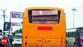 School Bus with Damaged Windshield Raises Safety Concerns | - Times of India