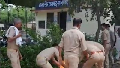 Man Sets Mother On Fire Inside UP Police Station, Films Her