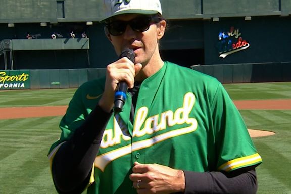 A's great Barry Zito takes the mic for national anthem on emotional day