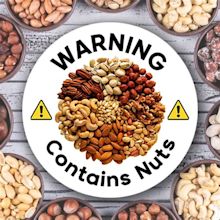 Contains Nuts Stickers 3 Designs Catering Labels Food Allergy - Etsy UK