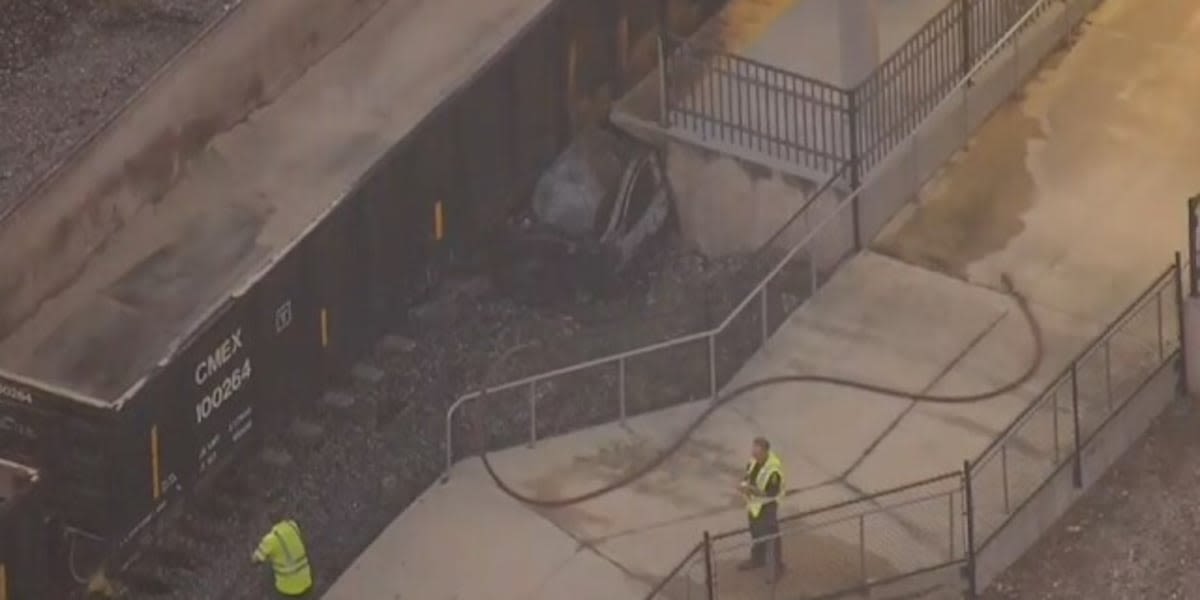 Cargo train crash causes road closures in downtown West Palm Beach