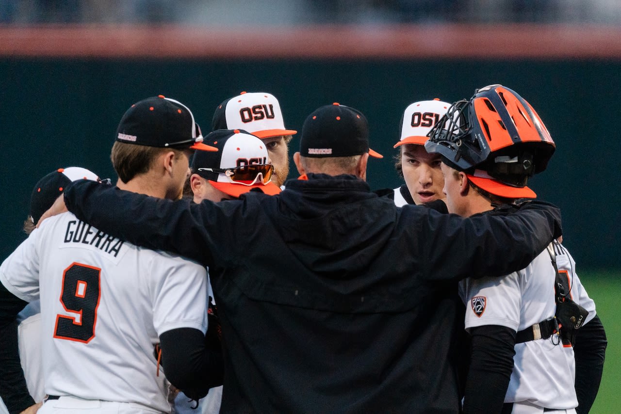 How high did Oregon State climb in the college baseball rankings after series win over Ducks?