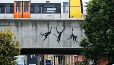 Banksy's eighth London artwork in eight days defaced