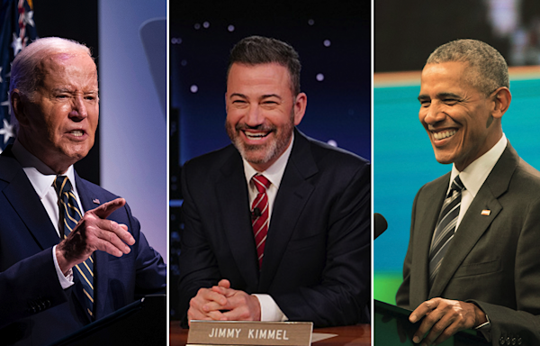 Jimmy Kimmel becomes latest comedian to host swanky Democratic fundraising event with Biden and Obama in LA