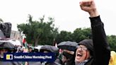 Pro-Palestinian protesters in DC rally in rain to mark painful past and present