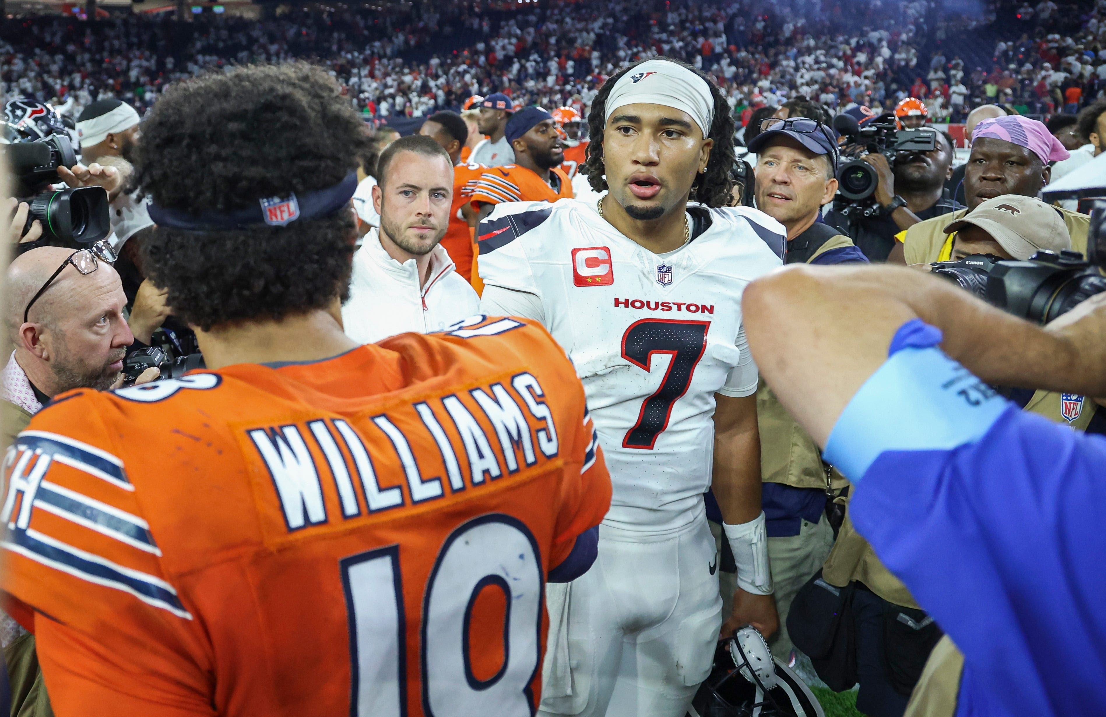 Texans' C.J. Stroud exlpains postgame exchange with Bears' Caleb Williams