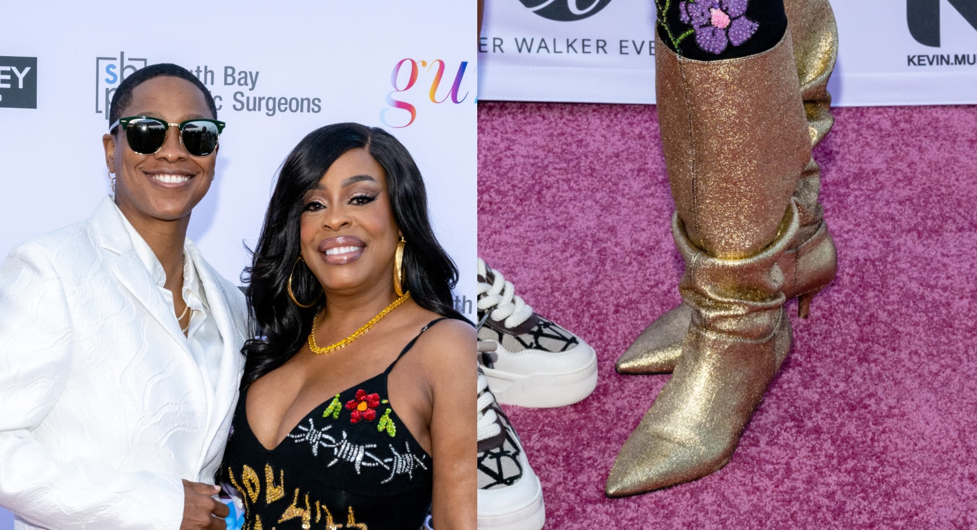 Niecy Nash Celebrates Pride Month in Glitzy Gilded Boots at Gurus Magazine’s #30Voices30Days Cover Launch Party With Her...