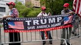 Former U.S. President Trump's supporters gather outside his criminal trial in New York
