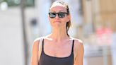 Olivia Wilde flaunts her fit figure in a tiny sports bra and leggings