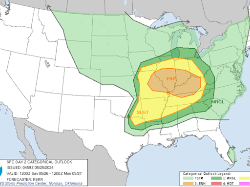 It could be ugly: Much of Kentucky under enhanced risk of severe weather Sunday