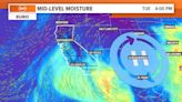 Thunderstorms possible through Tuesday as moisture from tropical storm moves into Northern California