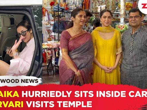 Malaika Arora rushes to her car | Sharvari Wagh visits Siddhivinayak temple with family